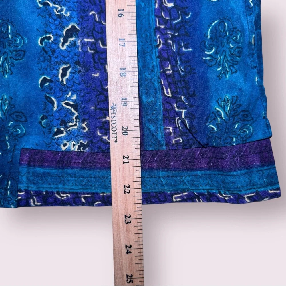 Vintage 80s 90s Grunge Silk Bomber Jacket with a Boho Abstract Print - Picture 7 of 10